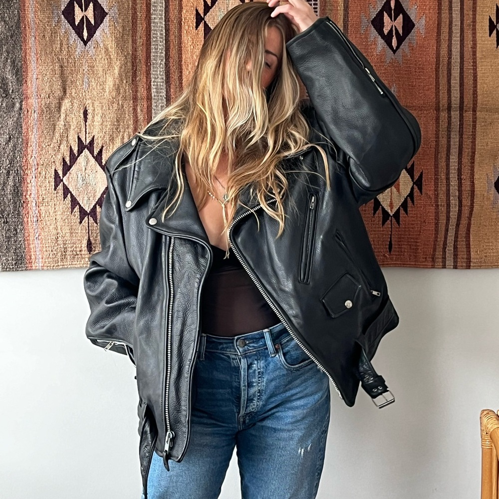 Camel Branded Biker Jacket